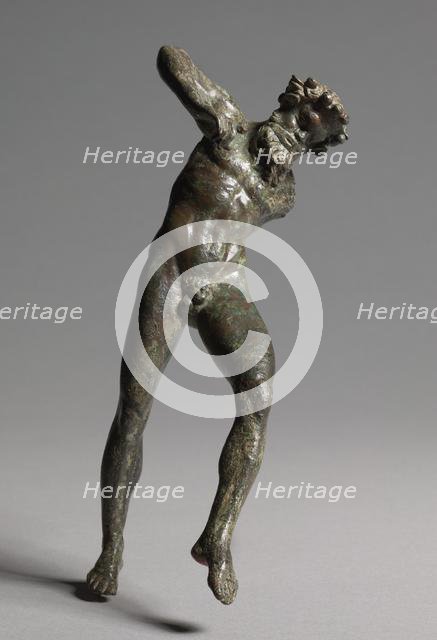Piping and Dancing Satyr, 300-100 BC. Creator: Unknown.