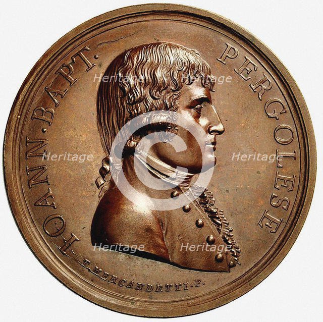 Giovanni Battista Pergolesi (1710-1736) , 1806. Creator: Mercandetti, Tommaso (1758-1821).