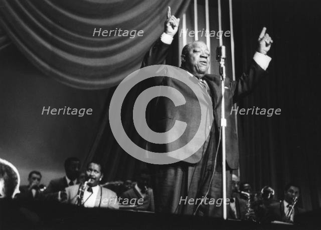 Jimmy Rushing with the Basie Band, London, 1963. Creator: Brian Foskett.