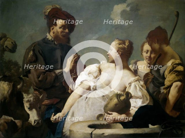 Rebecca at the Well, c. 1740. Creator: Piazzetta, Gian Battista (1683-1754).