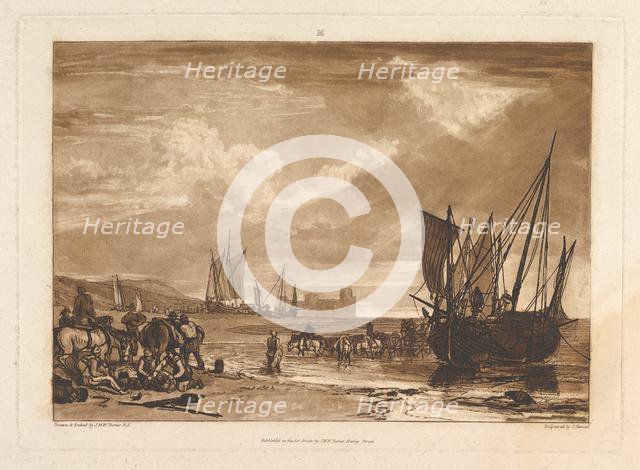 Scene on the French Coast (Liber Studiorum, part I, plate 4), June 11, 1807. Creator: JMW Turner.