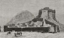 View of the town and the fort (present-day Pakistani territory), Kalat, Afghanistan, 1878.  Creator: Unknown.