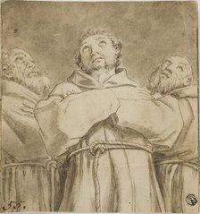 Saint Francis of Assisi, with two Monks of his Order, after 1611/12. Creator: Unknown.