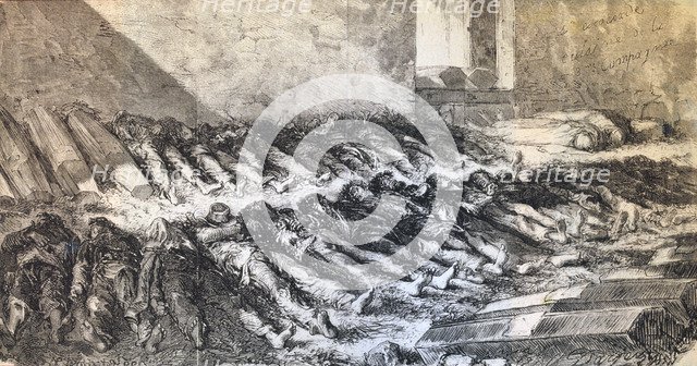 Casualties of the Paris Commune, 1871.  Artist: Anon