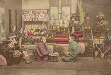 Two Japanese business men in their shop, 1868-1880. Creator: Felice Beato.