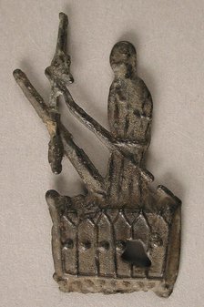 Badge with Figure, British, 14th-15th century. Creator: Unknown.