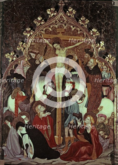 The Calvary', end of the altarpiece of Saint Francis and the Franciscan orders, temple on wood ma…