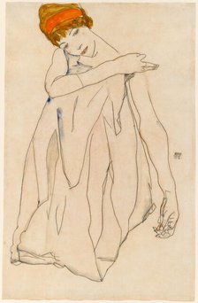 Dancer (Die Tänzerin), 1913. Creator: Egon Schiele.