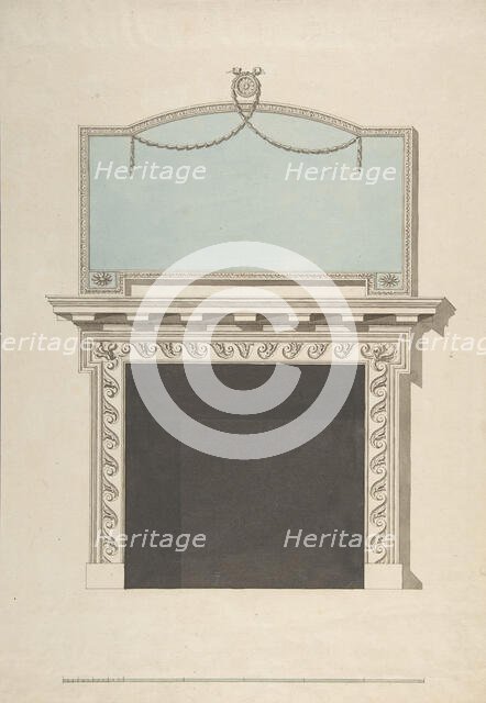 Design for a Chimneypiece, late 18th-early 19th century. Creator: John Yenn.