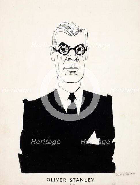Oliver Stanley, between 1939 and 1946. Creators: Central Office of Information, John Musgrave-Wood.