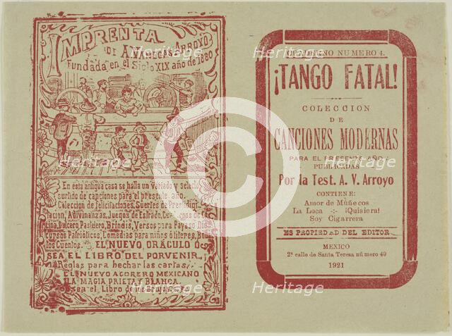 Fatal Tango!, 1921. Creator: José Guadalupe Posada.