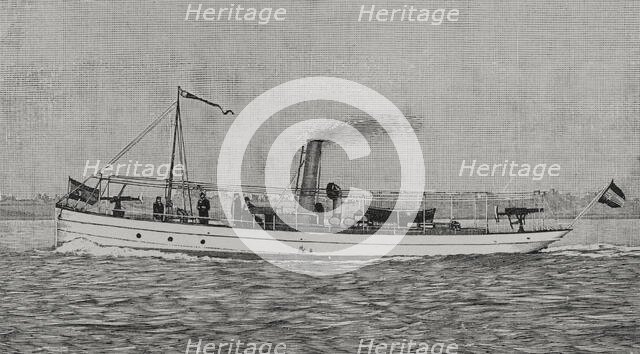 43-ton third-class gunboat "Ligera", which defeated the American torpedo boat "Cushing", Cuba, 1898. Creator: Unknown.