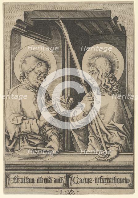 Saints Matthias and Judas Thaddaeus, from The Apostles,.n.d. Creator: Israhel van Meckenem.