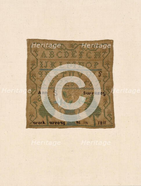 Sampler, United States, 1811. Creator: Ann S. Sweitzers.