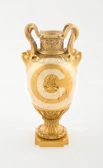 Vase with Sacrifice Scene, France, Early to mid 19th century. Creator: Ferdinand Barbedienne.