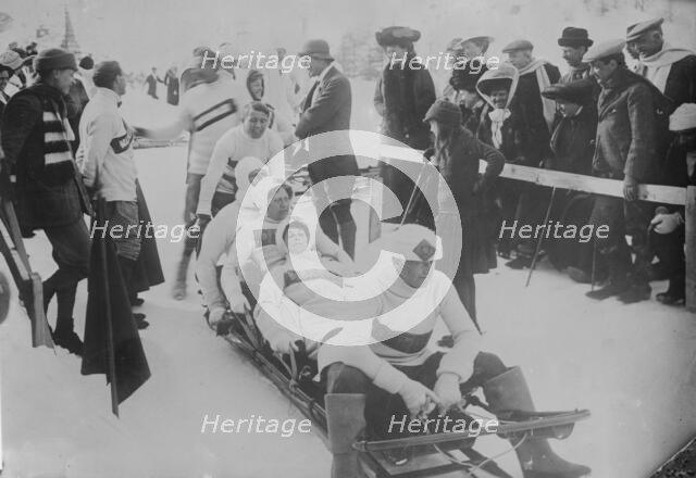 St. Moritz -- Start of Bobsleigh Run, between c1910 and c1915. Creator: Bain News Service.