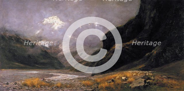 Mt. Sefton, from Hermitage, c1898-1902. Creator: Charles Nathaniel Worsley.