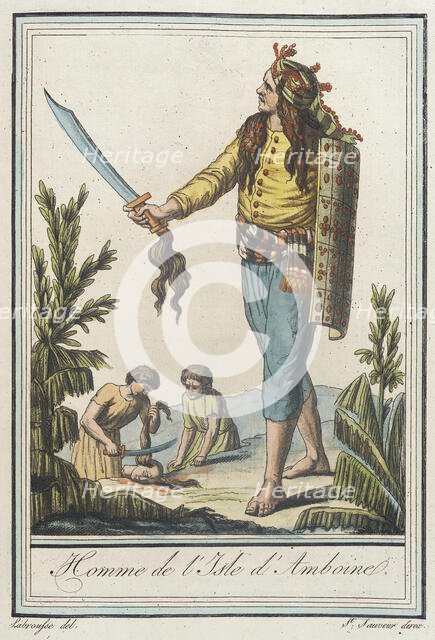 Costumes de Différents Pays, 'Homme de l'Isle d'Amboine', c1797. Creators: Jacques Grasset de Saint-Sauveur, LF Labrousse.