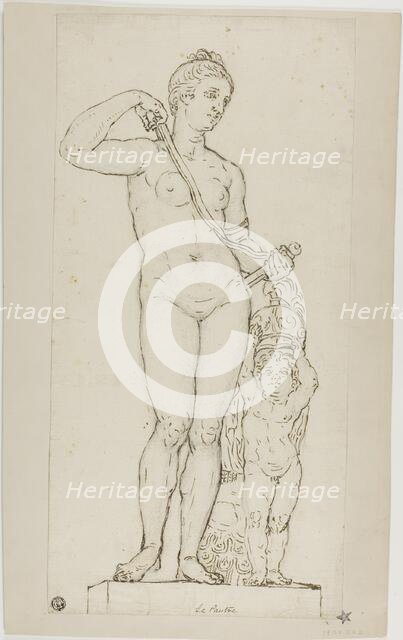 Sculpture of Venus and Cupid, with Mars' Armor, n.d. Creator: Unknown.