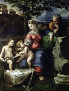 La Holy Family of the Oak' painting by Raphael Sanzio (1483-1520).