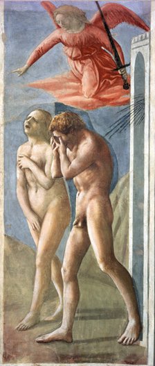 Expulsion from Paradise', 1425 - 1428, fresco by Masaccio.