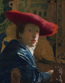 Girl with the Red Hat, c. 1665/1666. Creator: Jan Vermeer.