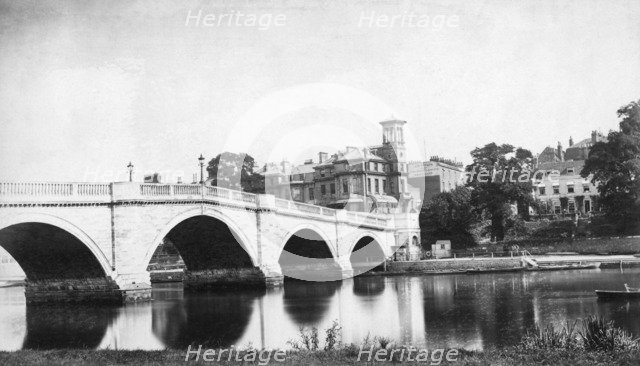 Richmond Bridge, Richmond upon Thames, London, c1860-c1887. Artist: Henry Taunt.