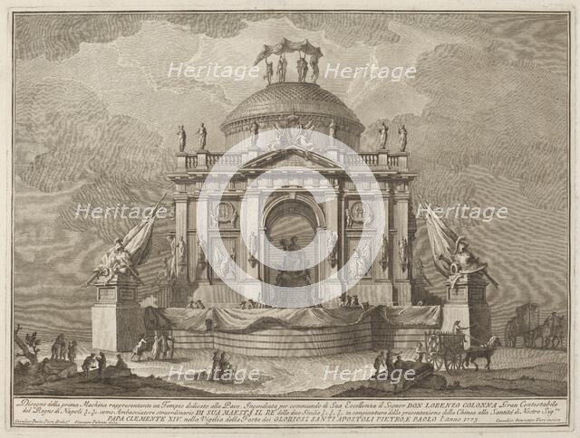 A Temple Dedicated to Peace, for the "Chinea" Festival, 1773. Creator: Giuseppe Vasi.