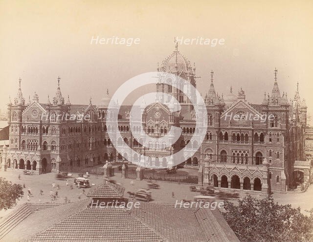 Victoria Terminus Building, Mumbai, 1860s-70s. Creator: Unknown.