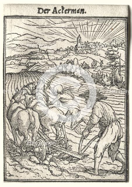 Dance of Death: The Ploughman. Creator: Hans Holbein (German, 1497/98-1543).