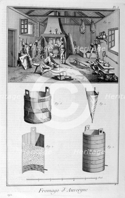 Cheese of Auvergne, 1751-1777. Artist: Unknown
