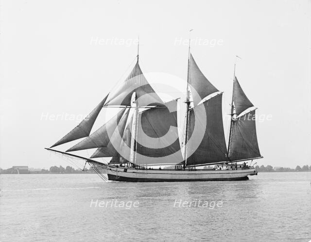 An Old time schooner, c1908. Creator: Unknown.