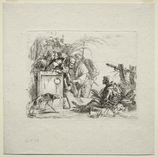 Various Caprices: Death Giving Audience, 1785. Creator: Giovanni Battista Tiepolo (Italian, 1696-1770).
