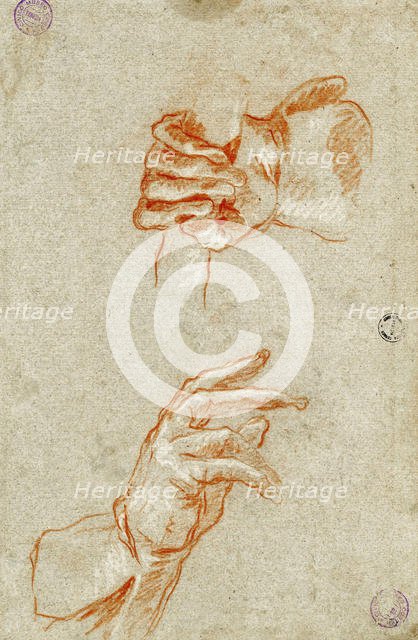 Study of Hands. Creator: Tiepolo, Giambattista (1696-1770).