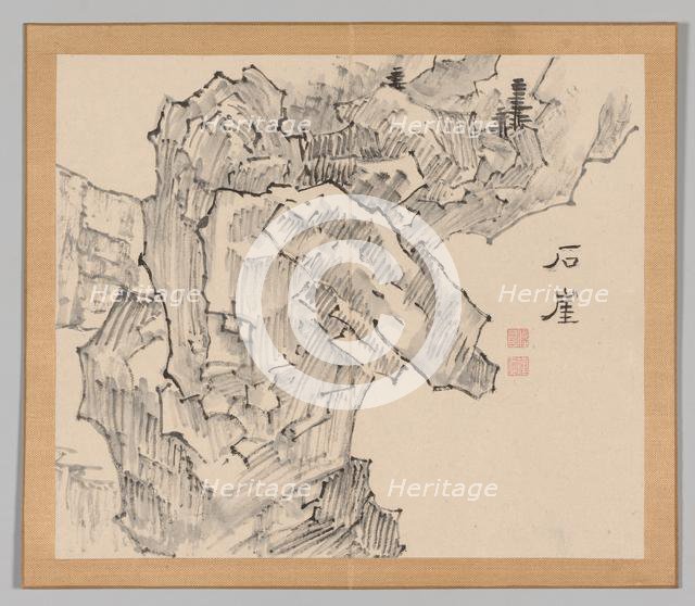 Double Album of Landscape Studies after Ikeno Taiga, Volume 1 (leaf 19), 18th century. Creator: Aoki Shukuya (Japanese, 1789).