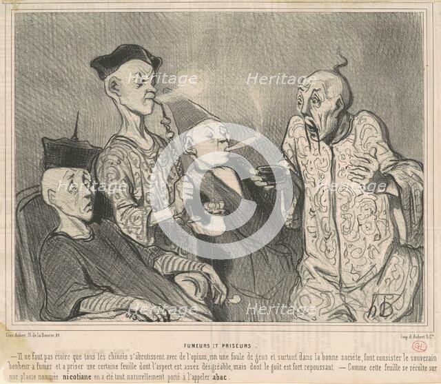 Fumeurs et priseurs, 19th century. Creator: Honore Daumier.