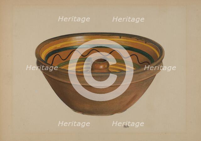 Economite Bowl or Cake Mold, c. 1937. Creator: Edward White.