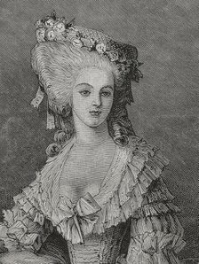 Marie Thérèse Louise of Savoy, (1749-1792), Princess de Lamballe, French aristocrat, 1876.  Creator: Unknown.