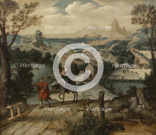 The Flight into Egypt, 1541-1550. Creator: Lucas Gassel.