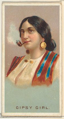 Gypsy Girl, from World's Smokers series (N33) for Allen & Ginter Cigarettes, 1888. Creator: Allen & Ginter.