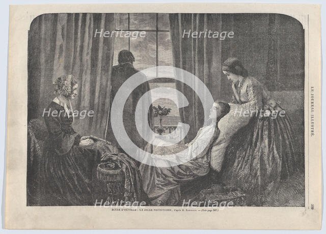 Scène d’Octobre: La jeune poitrinaire (An October Scene: The Young Consumptive, October 2-9, 1864. Creator: Unknown.