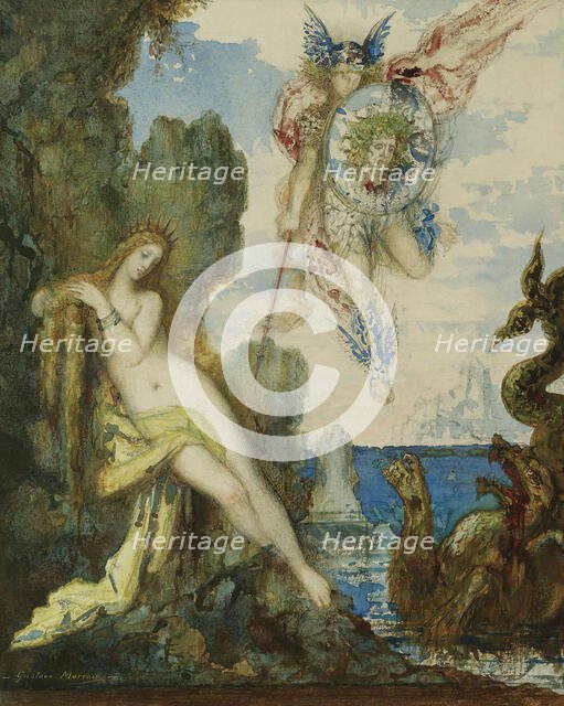 Perseus and Andromeda, 1882. Creator: Moreau, Gustave (1826-1898).
