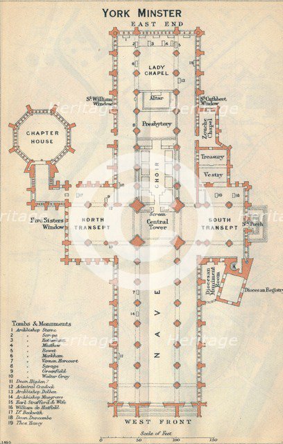 'York Minster', c20th Century. Artist: John Bartholomew.