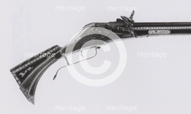 Wheellock Gun, Augsburg, c. 1585. Creator: Berhard Albrecht.