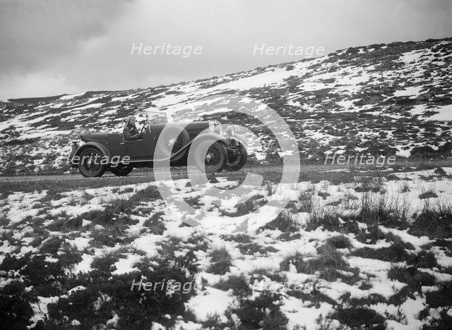 Kitty Brunell road testing a MG 18/80, April 1931. Artist: Bill Brunell.