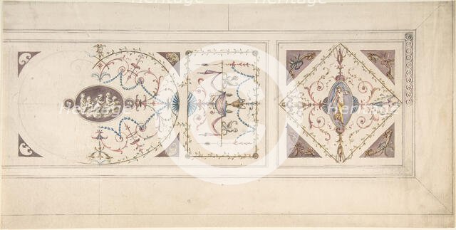 Design for a Ceiling in the Manner of Pergolesi, late 18th century. Creator: Anon.