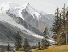 View towards Chamonix-Mont-Blanc, Ef. 1834. Creator: Martinus Rorbye.