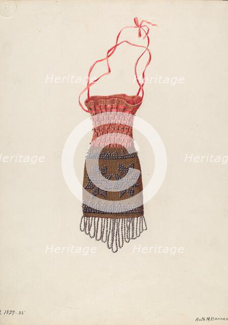 Coin Purse, c. 1940. Creator: Ruth M. Barnes.