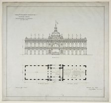 World's Colombian Exposition 64th Street Entrance, Chicago, Illinois, Plan and Elevation, 1892. Creator: Peter Joseph Weber.