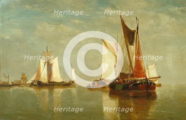 On The Scheldt - Afternoon, 1868. Creator: Paul Jean Clays.